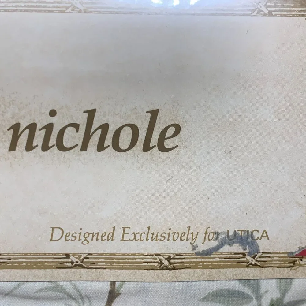 Vintage Louis Nichole Twin Flat Percale Sheet Empire Rose NEW 1989 Old World